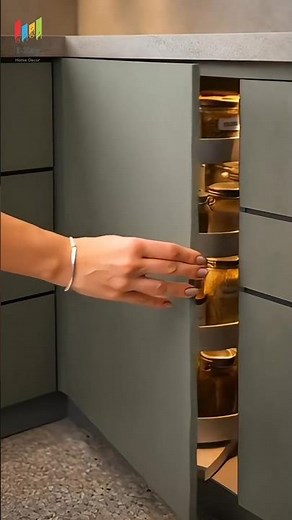 Modular Kitchen Corner Storage Solutions | Maximize Your Kitchen Organization #shorts
