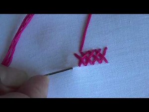 Hand Embroidery: Herring Bone Stitch