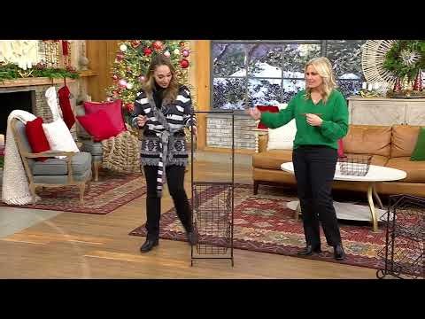 Mikasa 4-Tier Metal Flip Storage Rack on QVC