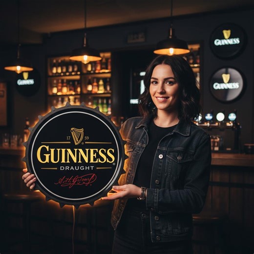 Guinness LED Bar Sign, Guinness Draught Sign, Guinness Pub Sign, Guinness Bar Decor, Guinness Wall Sign, Irish Pub Sign, Neon Light Sign