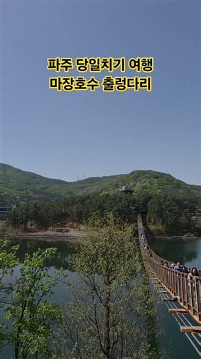 파주 당일치기 가볼만한곳 마장호수 출렁다리 지금이 딱 갈시기에요 #travel #shorts