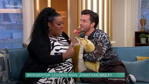 Alison Hammond leaves viewers in stitches after cozying up to Bridgerton star Jonathan Bailey
