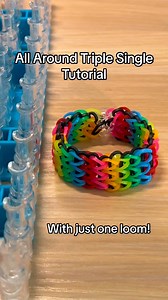 Full-Length Triple Single Tutorial #rainbowloom #tutorial #fyp | Rainbowcraftworks