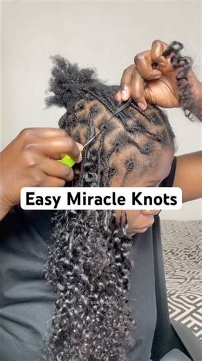 Easy Miracle Knots| Crochet Curly Hair Install In Mini braids| 4b/4C Natural Hair