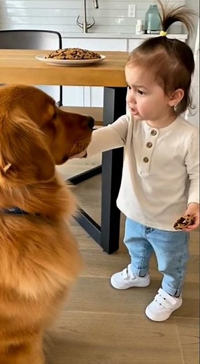 Don't You WOOF At Me! 😤 Toddler Vs. Dog Over Cookie 🍪 ​#shorts #funny #toddler #cookies #usa #comedy