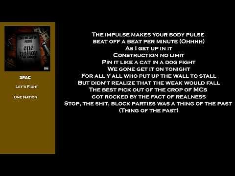 2PAC - Let's Fight (Lyrics VIdeo)