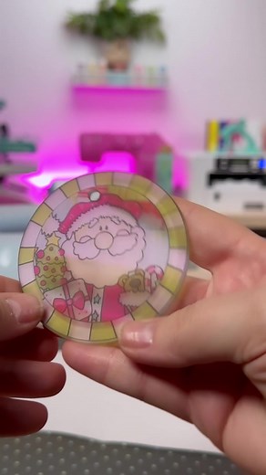 Stained glass or sublimation?! 😍 Crystal shows us how to sublimate on a glass Christmas ornament. 🎄 #designbundles #acrylicornament #acrylicroundornament #christmas #christmasdecor #diychristmas #christmasdecorating #christmasdecorations #christmasornament #diyornament #diy #diychristmasornament #discornament