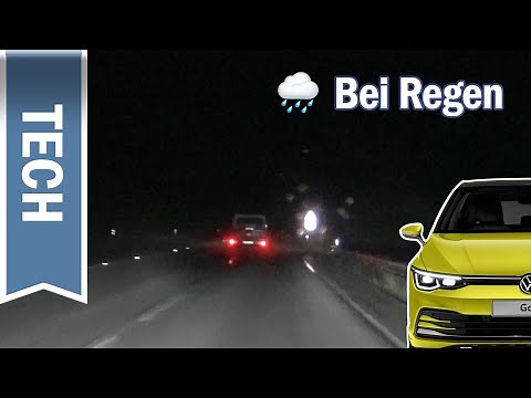 IQ.Light/LED Matrix Scheinwerfer im Golf 8: Nachtfahrt & erster Test im Regen