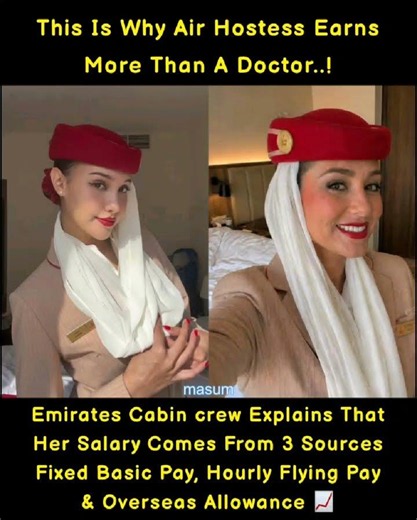 This Is Why Air Hostess Earns More Than A Doctor..!Emirates Cabin crew Explains That Her Salary Come