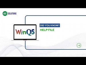 WinQS - Did you know about our Help File?