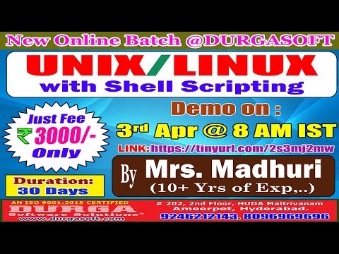 UNIX/LINUX Online Training @ DURGASOFT