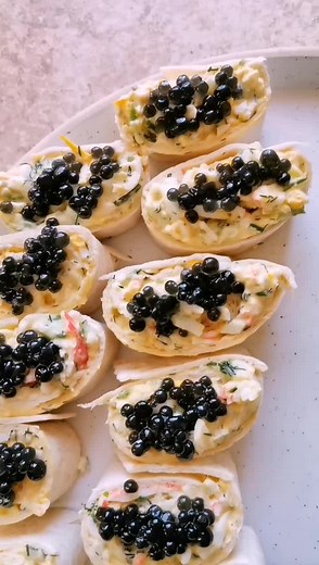 Delicious Caviar-Topped Rolls Recipe