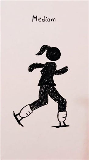 how to draw ice skater ⛷️#drawing #stickman #art #newtrend