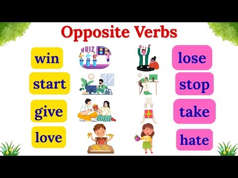 100 Opposite Verbs in English 🔄 | Learn with Simple Sentences for Beginners"