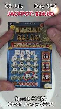 350 Days In: Georgia Lottery $5 Scratch Tickets #lotterytickets #scratchers #challenge