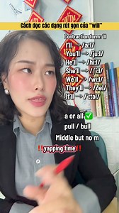 Here’s how to pronounce “will” in its contracted forms and then I’ll just be yapping 🙂‍↔️ #tracyenglish #hoctienganh #xuhuong #learningenglish #pronunciation | Tracy English