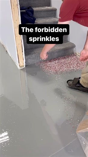 Did they add too many??? Epoxy floor! #contractor #construction #tools #diy #epoxy | American Contractor