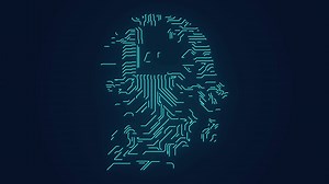 Artificial intelligence smart human thinking concept animation