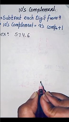 find 9's and 10's complement #decimal #computerscience #mca #shorts