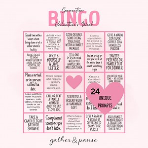 Valentine's Week Connection Bingo – Printable Activity (Digital Download)