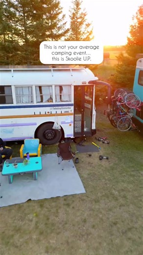 Skoolie U.P. isn’t just a nomad 🚌 gathering…it’s the highlight of our summer! We attend multiple nomad events throughout the year, and while each of them are amazing, Skoolie U.P. is by far our favorite event! It was the first place we went when we started bus life in July of 2021, and it’s one of the events we look forward to each summer. This was our 5th Skoolie U.P.!!! The schedule is always packed full of fun activities, from community campfires and movie nights to karaoke costume night, po