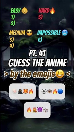 Guess the Anime by Emojis! 🧐 (Part 41)