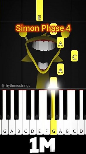 Simon - Phase 4 | Easy Piano Tutorial| Incredibox #shorts #1m