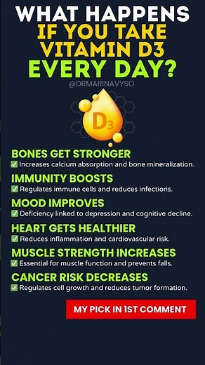 What Happens If You Take Vitamin D3 Every Day? #VitaminD3 #HealthyAging #StrongerBones