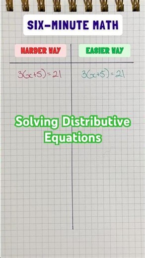 Solving Distributive Equations #shorts ‪@six-minute-math‬