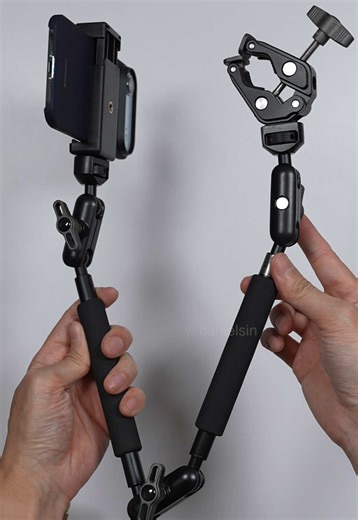 Here is an arm that can hold your phone or a small camera by clamping onto a desk or table! There are many pivot points so you can get a specific angle easily! This is great to save space on your desk by not having a tripod or you can do some top-down unboxing shots 🔥 @neewerofficial