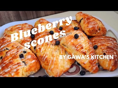 Lemon blueberry scones/Easy lemon blueberry scones/gawa's kitchen /fluffy scones/scones recipe