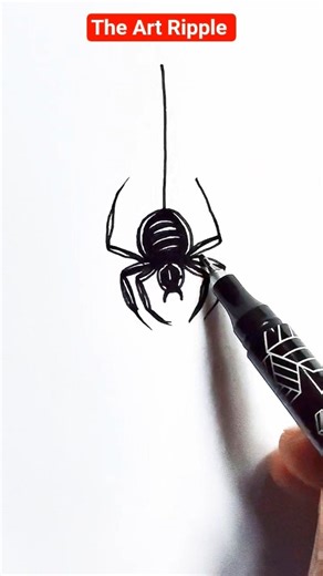 Spider Drawing #spider #spiderman #drawing #shorts