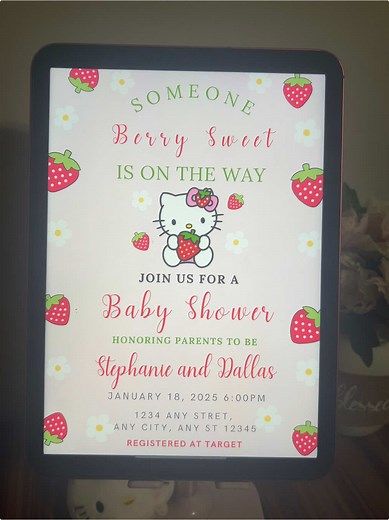 Hello Kitty Baby Shower Invitations Ideas