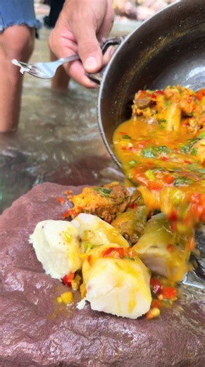 Sobrinos, un plato de malanga con ave de corto vuelo “gallina” | panela