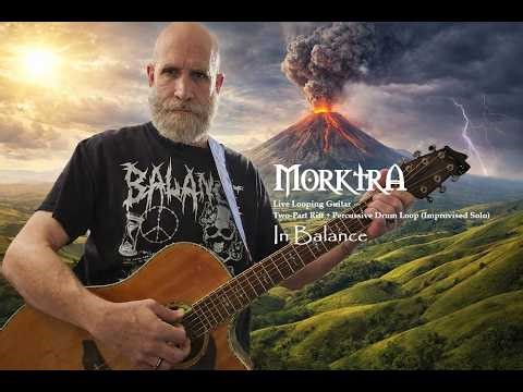 Live Looping Guitar — Two-Part Riff + Percussive Drum Loop (Improvised Solo)