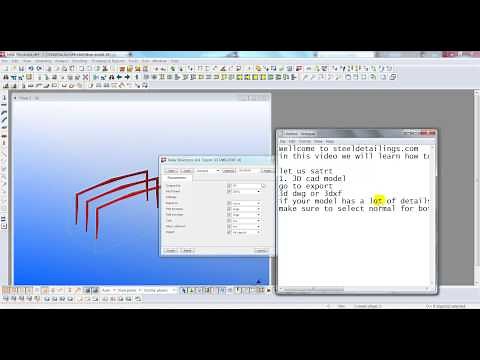 How to export Tekla Model to 3D AutoCAD and 3D dwg file