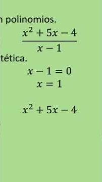 #matematicas División sintética 1