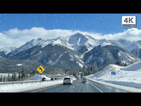 Denver to Vail Colorado - Winter Scenic Road Trip Through the Rockies 4K