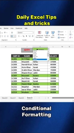 "Excel Me Data Ko Highlight Kaise Kare?🤔 🔥 Must Watch!" Conditional ...