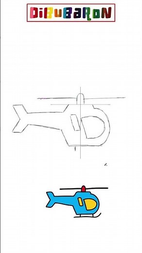 Dibujando un Helicoptero paso a paso | Dibujos fáciles