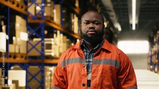 Facility personnel organizing merchandise in distribution center racks, warehouse workforce maintains safety compliance for pallets and packages through efficient logistics tracking systems.