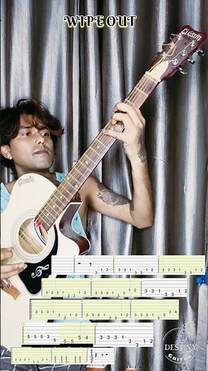 Wipe Out | The Surfaris | Bass String Puzzles | Surf Rock #guitartutorial