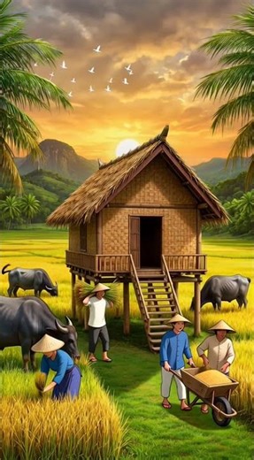 Beautiful Rural Landscape | Peaceful Countryside Village Life