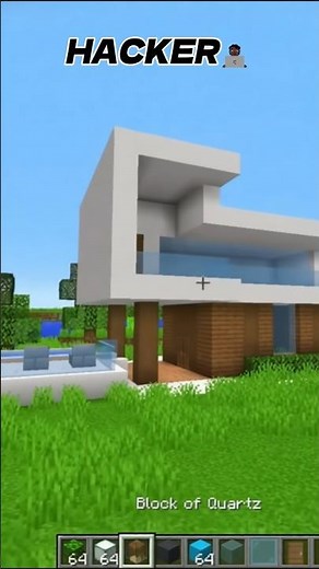 Modern Villa Build Battle Challenge - Noob vs Pro vs Hacker - Minecraft