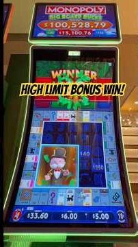 Impressive High Limit Bonus Win on the NEW Monopoly Big Board Bucks Slot!