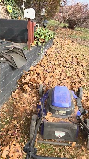 Using a Lawn Mower to Mulch & Vacuum Leaves 🍂🧹