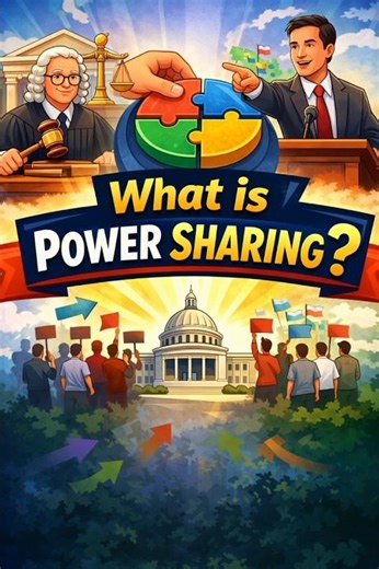 ⚖️ Power Sharing in Democracy – Simple Explanation for Students
