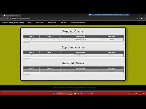 Contract Monthly Claim System | Programming 6212