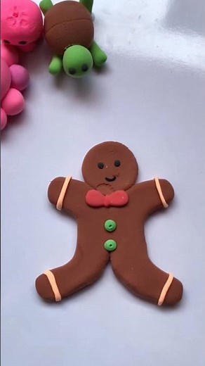 “Cute Gingerbread Man Made with Clay 🍪🎄 | Aesthetic Christmas DIY”#oddlysatisfying #clayart