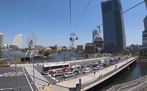都市型ロープウェイ 往復「横浜エアキャビン」 Japan's First Urban Gondola Round Trip YOKOHAM